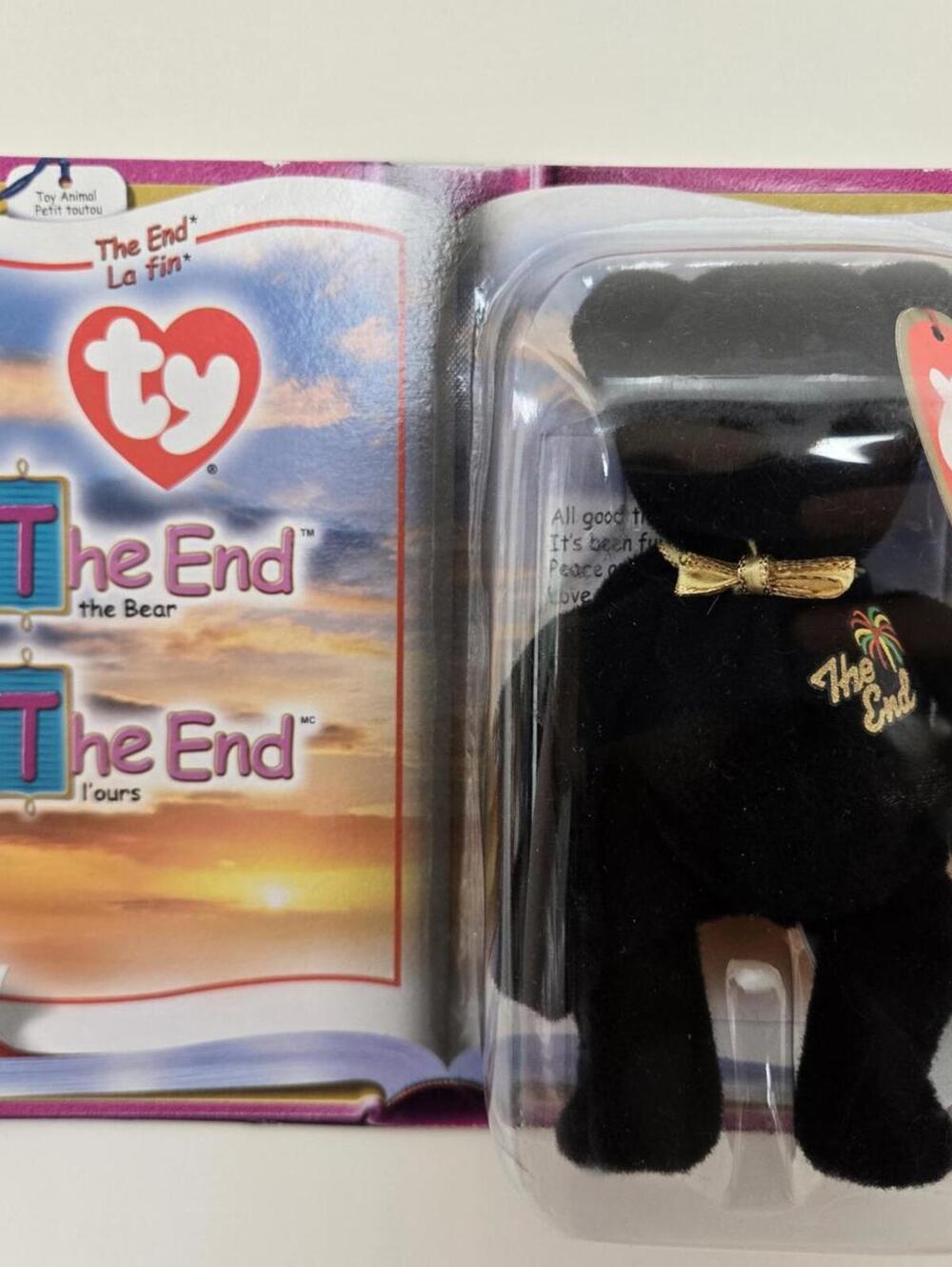 Ty McDonald’s Teenie Beanie “The End” the Bear! Sealed in Box!